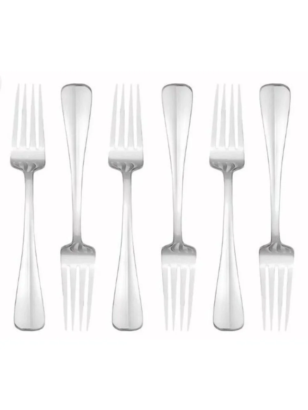 Wallace Riggs Salad Forks 6-Piece Silverware Set Dishwasher Safe 18/10 Stainless